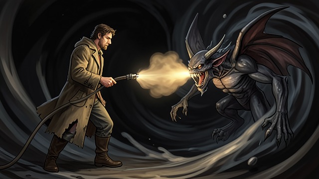 Demon Lord Battle from "Rock Falls, Everyone Dies". Demon Lord Battle Infinite Tea Jerome faces the Infini-tea Demon and counters with an improvised water beam.
