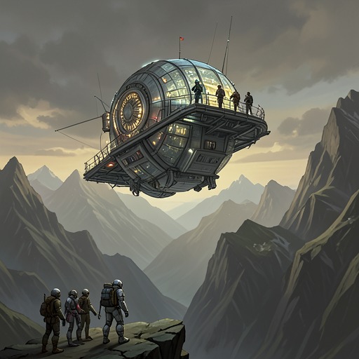 The Outsider Incursion from "Rock Falls, Everyone Dies". This flow follows the conflict between the level-based world and the technologically advanced Space Force expedition.