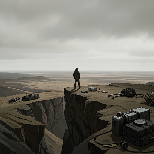 The Final Perspective Shift from "Rock Falls, Everyone Dies". This flow traces the narrative’s change from comic progression fantasy to an elegy about memory, creation, and continuation.