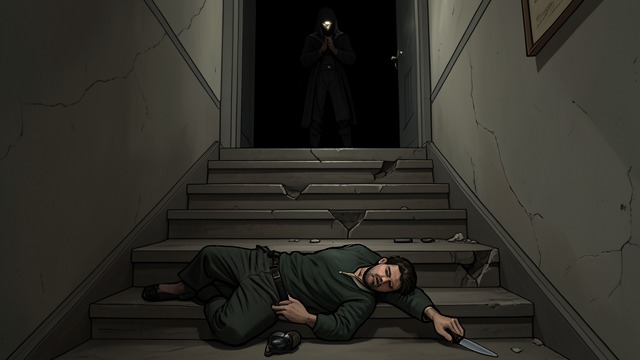 The Cut Stair Trap from "'Salem's Lot: A Novel". The Cut Stair Trap Jimmy enters the boardinghouse basement and falls into a trap built from removed stairs and concealed knives.