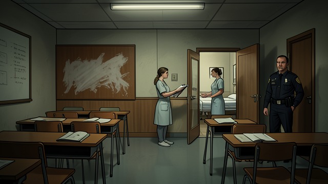 从私人恐怖升级为公共灾难,《撒冷镇》中的场景。机构瘫痪 学校、医院、警察局、验尸房、教堂和商铺仍在维持日常运转,而疫情不断扩散。 程序仍在持续 表格继续填写,尸体继续检验,出勤情况继续登记,电话继续接听。这些程序制造出一种局势仍受控制的表象。 现实正在抽离 当人们开始从这些机构本身消失时,程序便失去了实际内容。小镇在语言上仍维持运转,实质上却已空洞无物。