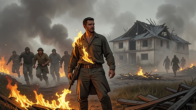 The Burned Remnant from "'Salem's Lot: A Novel". The Burned Remnant Ben returns with Mark and starts a fire near Jerusalem’s Lot to drive the vampires from their shelters.