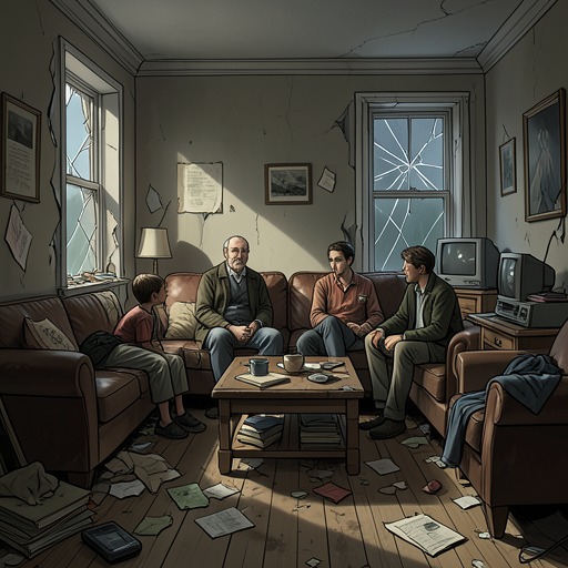 The Glick Family Tragedy from "'Salem's Lot: A Novel". This flow follows the Glick family from ordinary domestic life through the loss of Ralphie and Danny and the supernatural destruction of the household.