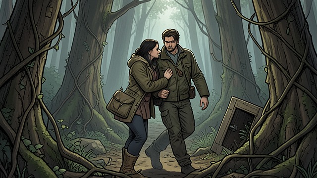 Shared Survival from "Broken Rejected Mate". Shared Survival Facing danger together Alan carries Sierra back to the pack despite the trap surrounding them.