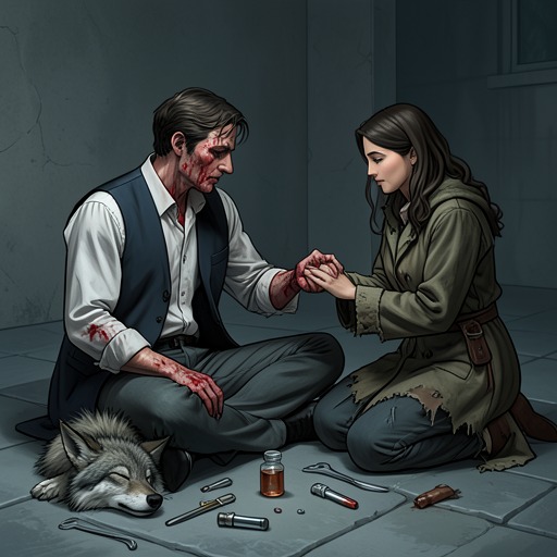 Anthony’s Survival and Recovery from "Broken Rejected Mate". This flow traces Anthony from hostile skeptic through poisoning and near death to renewed family connection.
