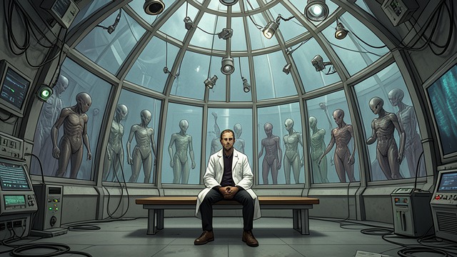 A Controlled Species from "Gate Crashers". A Controlled Species Observation from Above The Assembly studies humanity because its broadcasts present contradictory images of cooperation and violence.