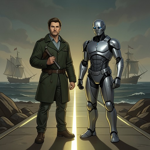 The Human–Magellan Partnership from "Gate Crashers". This flow traces how a crew’s dependence on Magellan becomes reciprocal care between humans and an artificial person.
