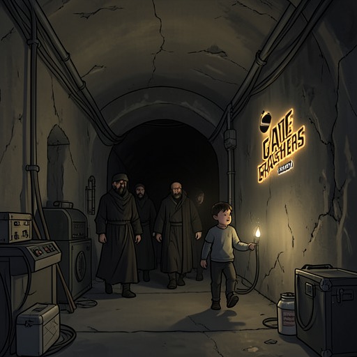 The Cave of the Creators from "Gate Crashers". This flow traces how a forbidden cave transforms tribal myth into evidence of alien experimentation.