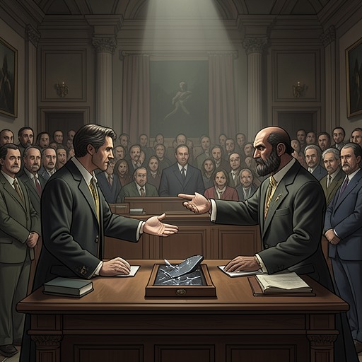 The Assembly’s Judgment from "Gate Crashers". This flow traces humanity’s attempt to transform an accusation into a case for recognition and survival.