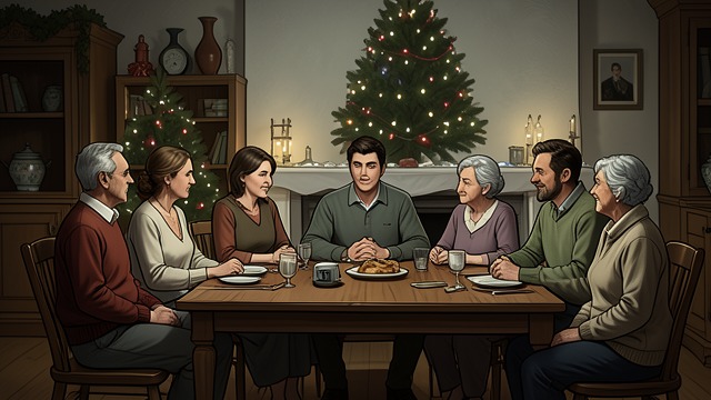 A Place at Christmas from "I'm Still Here- What didn't kill me made me stronger and sharper". A Place at Christmas The family gathers Jensen sits within a family gathering that includes his wife, daughter, mother, grandmother, and uncle.