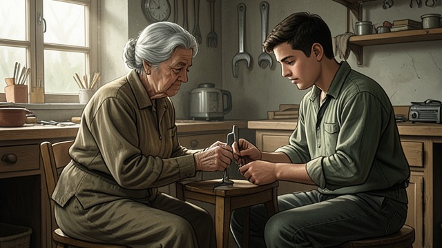 A Grandmother’s Care from "I'm Still Here- What didn't kill me made me stronger and sharper". A Grandmother’s Care Practical love Ginger Pearl welcomes Jensen into her business and home, while he helps with repairs and later supports her health needs.