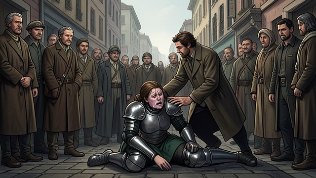 The Wounded Leader from "The Calamitous Bob". The Wounded Leader In Kazar, Viviane Saint-Lys experiences a breakdown in public after weeks of survival pressure.
