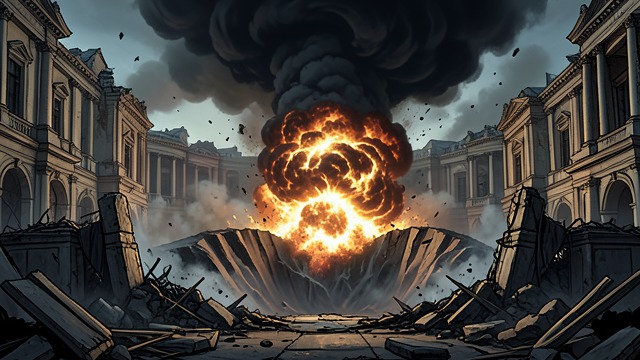 The Cataclysm from "The Calamitous Bob". The Cataclysm A magical event detonates inside the Imperial Palace and destroys the southern half of Harrak.