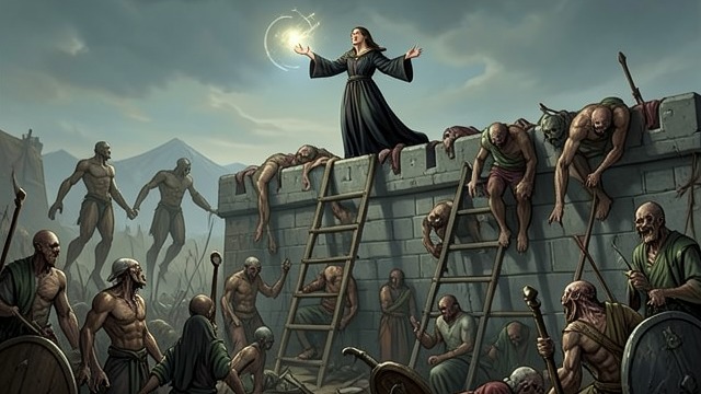 The Converging Horde from "The Calamitous Bob". The Converging Horde A second necromancer’s army merges with the first, bringing Puppeteers, Crawlers, Gut spillers, birds, and countless Revenants against…