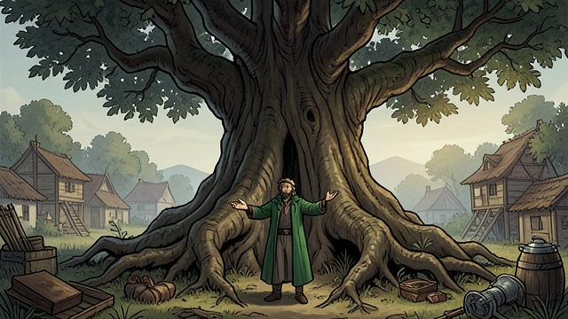 The Kazar Tree from "The Calamitous Bob". The Kazar Tree Viviane Saint-Lys encounters the immense tree at the center of Kazar, whose presence purifies the air and anchors the city’s origin story.