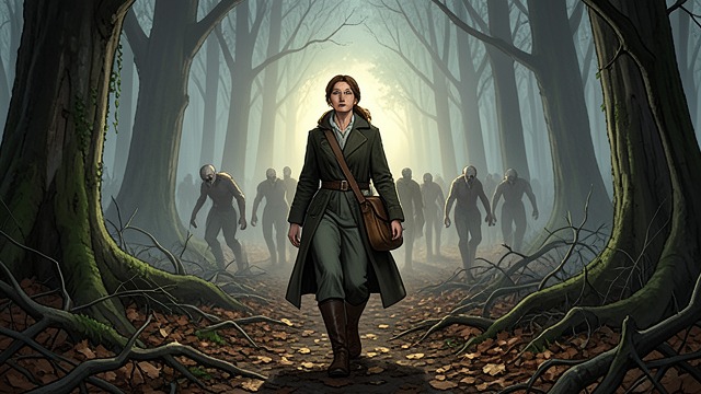 The Living Edge from "The Calamitous Bob". The Living Edge Viviane Saint-Lys crosses the final stretches of the Deadlands, where revenants become less dense and green forest appears beyond the mountain…