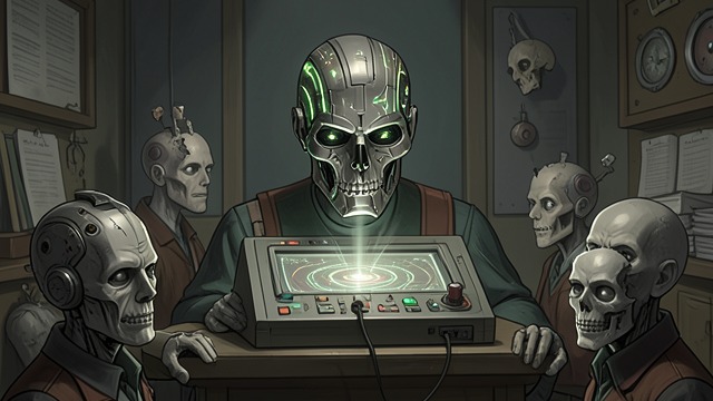 The Collective Mind from "The Calamitous Bob". The Collective Mind Solfis reveals that he absorbed the memories and directives of other dying golems rather than allowing them to vanish.