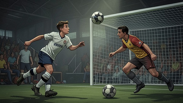 The Moral Finish from "Kevin the Star Striker". The Moral Finish The Critical Choice Kevin could shoot alone but instead passes to Roger while Mickey closes in.
