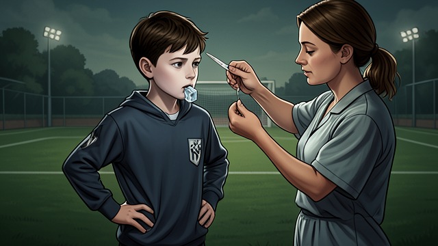 The Ice Cube Trick from "Kevin the Star Striker". The Ice Cube Trick Defying a Fever Check Diego hides an ice cube under his tongue to produce a temperature low enough for soccer.