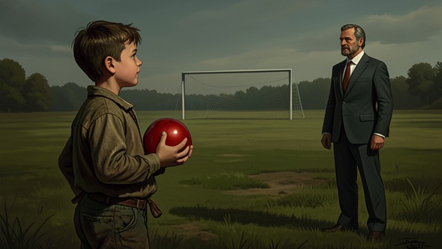 The New Ball from "Kevin the Star Striker". The New Ball A Parental Challenge Alex’s father offers a limited-edition Nike ball while questioning whether his son will face the match or retreat.