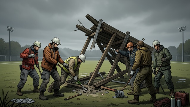 The Repair Condition from "Kevin the Star Striker". The Repair Condition Roger’s Proposal Roger requires the losing team to repair Larry’s destroyed stand.