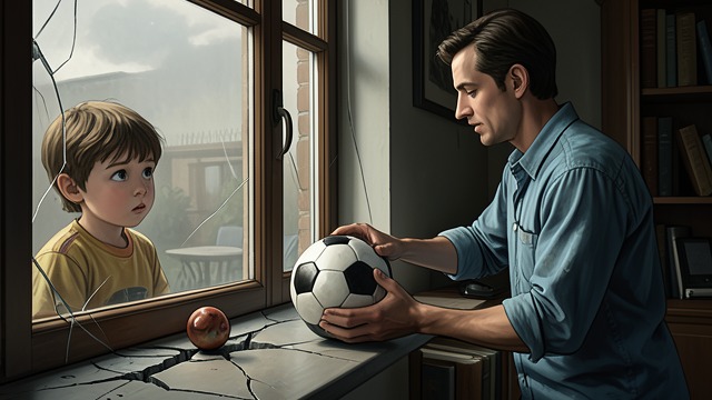 Alex’s Escalation from "Kevin the Star Striker". Alex’s Escalation Equipment Confiscated Alex’s father removes every piece of soccer gear and extends the ban after the broken window.