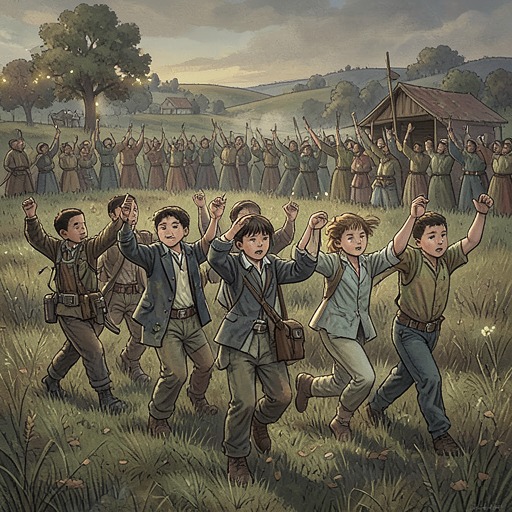 The Circle and the Battle Cry from "Kevin the Star Striker". This flow follows the team’s movement from scattered individuals to a group capable of acting with one rhythm and one voice.