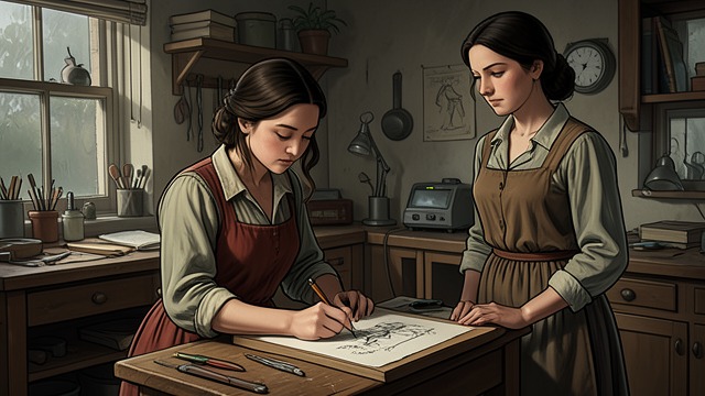 Shared Fashion Language from "It Must Be Love: A Mustang Prairie Romance". Two Designers Meet Mutual Interest Abby Thorpe finds in Trixie Beaumont an adult who understands her sketches and fabrics.