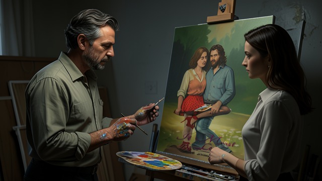 Painter’s Revelation from "It Must Be Love: A Mustang Prairie Romance". Color as Confession Visual Language Jack Thorpe’s series communicates his attachment to Trixie Beaumont before he does.