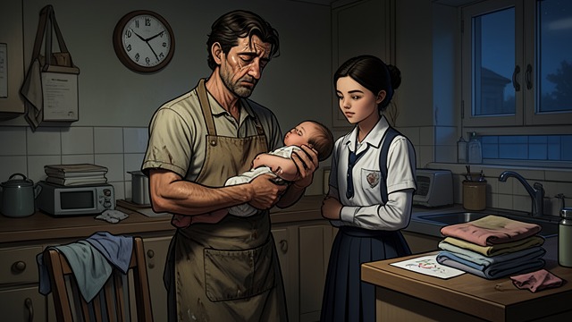 Single Father Routine from "It Must Be Love: A Mustang Prairie Romance". Managing Two Girls Daily Labor Jack Thorpe cooks, packs lunches, styles hair, and coordinates school and activities.