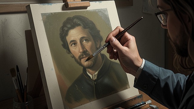 Portrait Impulse from "It Must Be Love: A Mustang Prairie Romance". Desire Becomes Image Trixie as Subject Jack Thorpe paints Trixie Beaumont because ordinary explanation cannot contain his response to her.
