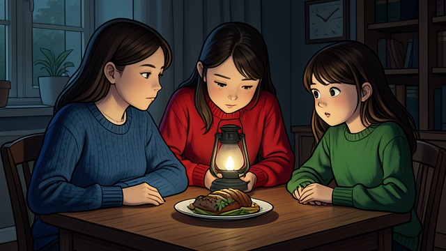 Dinner Experiment from "It Must Be Love: A Mustang Prairie Romance". Meeting the Thorpes Guided Contact Trixie Beaumont and Jack Thorpe introduce Jonquil Spring to Abby Thorpe and Andie Thorpe.