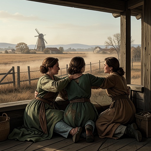 Mustang Prairie as Found Family from "It Must Be Love: A Mustang Prairie Romance". This flow traces how Trixie Beaumont, Jonquil Spring, and other outsiders become embedded in Mustang Prairie’s informal family network.