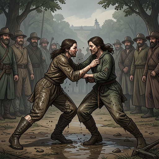 Play and Power in the Mud-Wrestling Story from "Seduced, Dominated, Tamed, and Claimed by their Seductive, Fertile Mommies : An Explicit Futanari on Female Age Gap Erotic Story Collection (Compilation 2)". This thematic thread considers how a game’s ambiguity enables a shift from playful competition to public spectacle and exposes the complications of power.