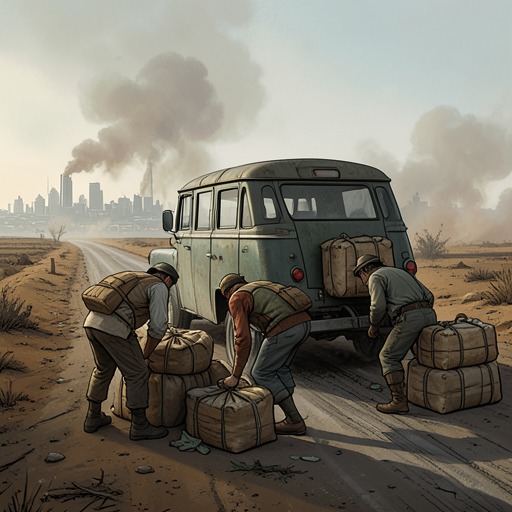 返乡的承诺,《《蒂妮娅与莉娅》》中的场景。这条脉络描绘主角们准备离开酸液陨坑,返回等待着他们的新蒙特利尔社群的过程。
