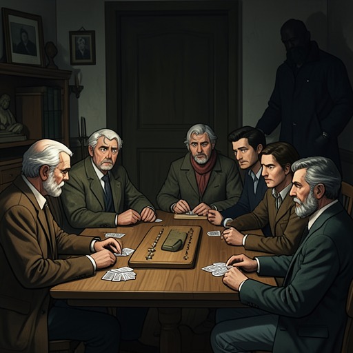 The Werewolf Game’s Double Play from "The Rules of Werewolf". This flow traces the party game from harmless entertainment into a secret courtship device and then into an awkward public aftermath.