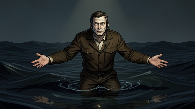The Cold Descent from "Not Without Hope". From Vigilance to Confusion Sinking at the Stern Corey gradually drops deeper into the water while holding the boat.