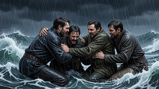 Indifference of Weather from "Not Without Hope". The Storm Takes Control Equalizing Force The sea ignores athletic status, football careers, race, wealth, and family position.