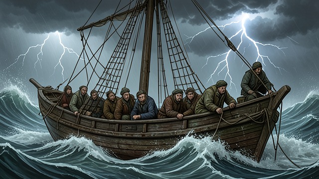Storm Transit from "Not Without Hope". Crossing the Gulf Weather Shipboard Violence The cutter encounters thirty-five-mile-per-hour winds and twelve-foot swells.