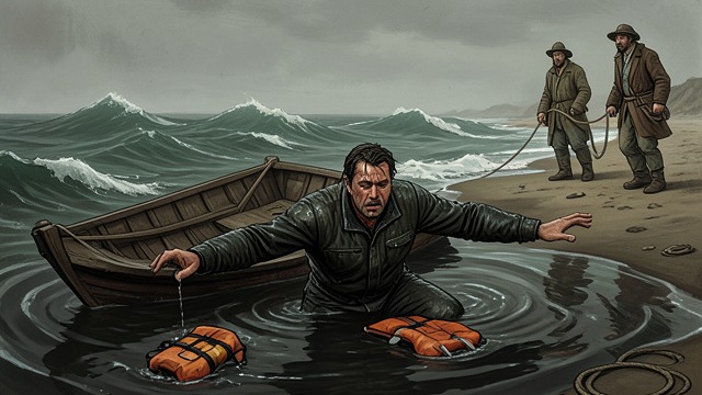 Life Jacket Retrieval from "Not Without Hope". Supplies Beneath the Hull Will’s Dives Will repeatedly dives beneath the overturned boat and retrieves life jackets.