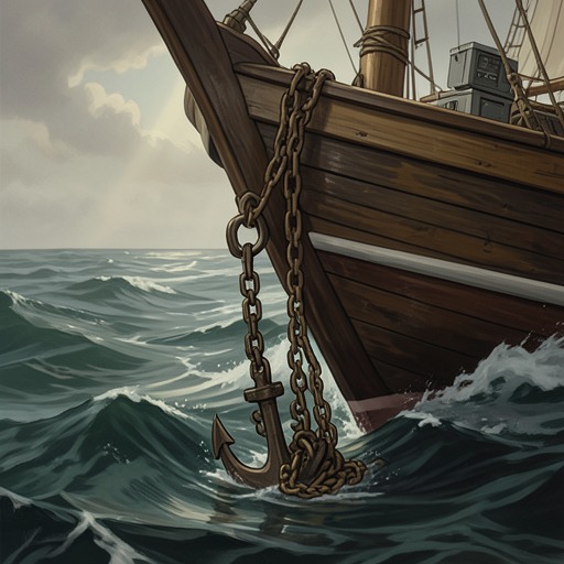 The Anchor-Line Chain from "Not Without Hope". This flow follows how a minor equipment problem becomes the decisive mechanical cause of the disaster.