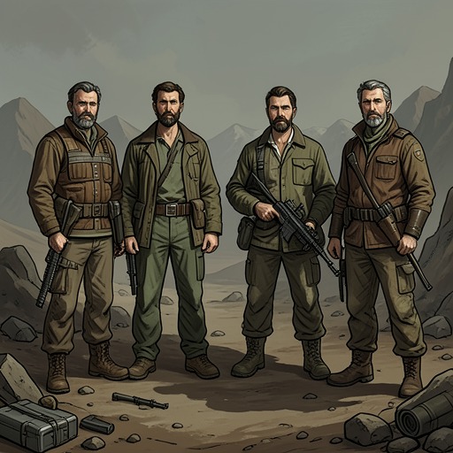 From Teamwork to Solitude from "Not Without Hope". This flow follows the group’s changing social structure as four men become three, two, and finally one.