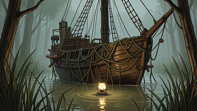 The Corpse-Briar Trap from "Chasing Sunlight". A Landscape That Is Flesh The Endeavor becomes trapped over diseased briar that behaves like the remains of a colossal dead being.