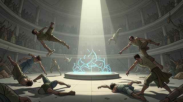 The Hidden Game from "Chasing Sunlight". A Larger Contest Jonathan encounters the Players in a space where the Dead Battle becomes a game board.