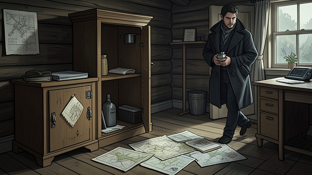 The Map Theft from "Chasing Sunlight". Charts Taken from the Safe A professional thief breaks into Jonathan’s cabin and steals his maps while leaving more valuable notes behind.