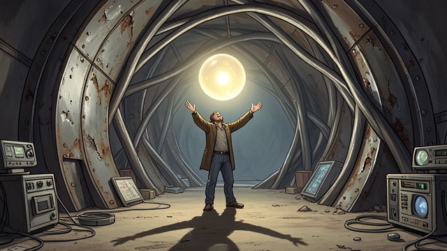 The Arch Passage from "Chasing Sunlight". The Arch of Khokorron Jonathan reaches an immense machine that can move travelers beyond otherwise impassable eastern barriers.