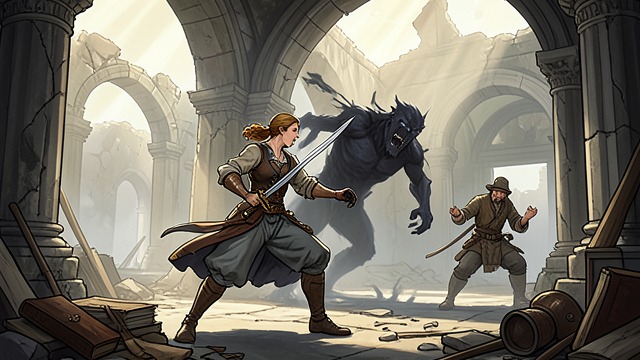 The Eastern Survivor from "Chasing Sunlight". From Spy to Adventurer Eleanor adapts rapidly to the east, fighting monsters, navigating ruins, and bargaining with the Caravaneers.