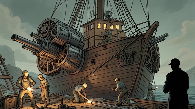 The Refit from "Chasing Sunlight". Rebuilding the Endeavor Jonathan uses royal access and hidden wealth to rebuild the ship.