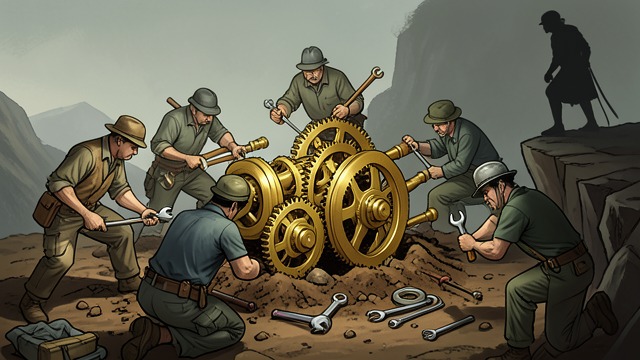Curiosity and Gold from "Chasing Sunlight". Treasure Inside Function Eleanor and the crew cannot resist dismantling golden machinery.