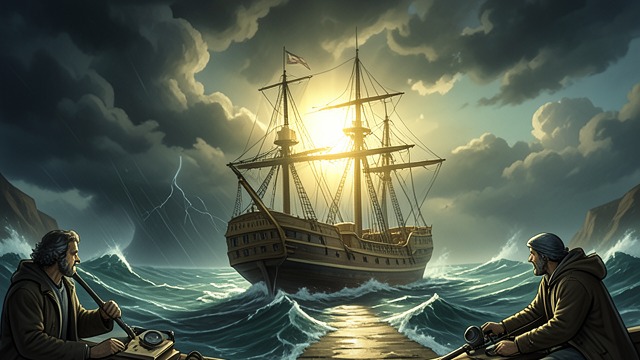 Storm as Threshold from "Chasing Sunlight". Shelter Before Revelation The final storm does not merely delay the expedition; it deposits the Endeavor at the last safe staging point.